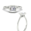 Load image into Gallery viewer, Asscher Cut Petite Bezel Solitaire Engagement Ring