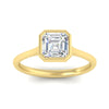 Load image into Gallery viewer, Asscher Cut Petite Bezel Solitaire Engagement Ring