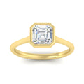 Thumbnail 3 - Asscher Cut Petite Bezel Solitaire Engagement Ring