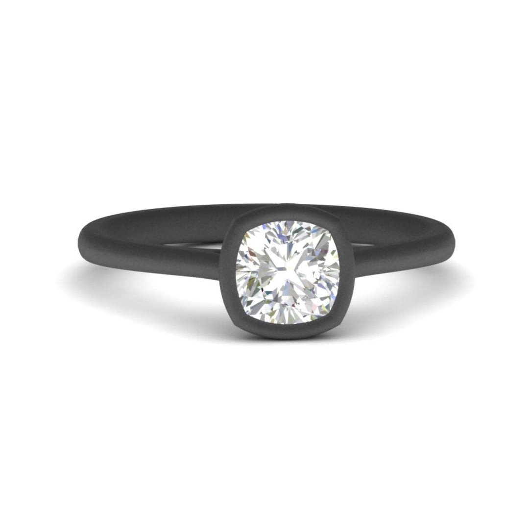 Petite Bezel Solitaire Engagement Ring
