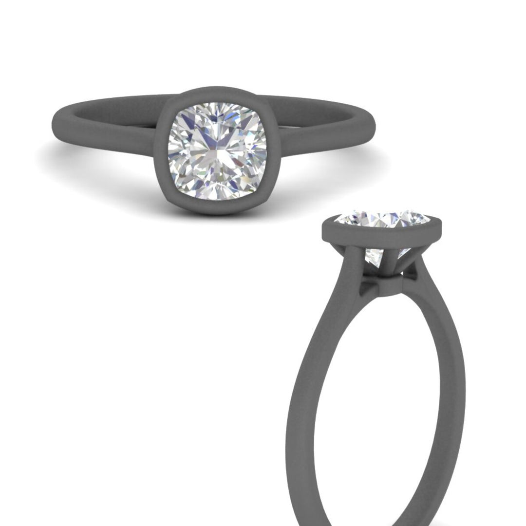 Petite Bezel Solitaire Engagement Ring