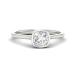 Load image into Gallery viewer, Petite Bezel Solitaire Engagement Ring
