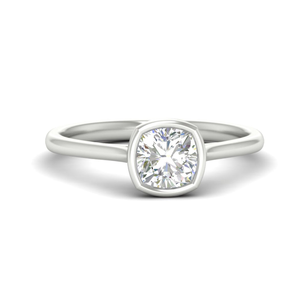 Petite Bezel Solitaire Engagement Ring