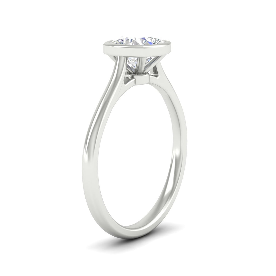 Petite Bezel Solitaire Engagement Ring