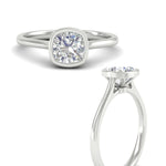 Load image into Gallery viewer, Petite Bezel Solitaire Engagement Ring
