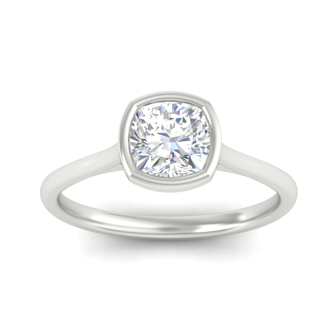 Petite Bezel Solitaire Engagement Ring