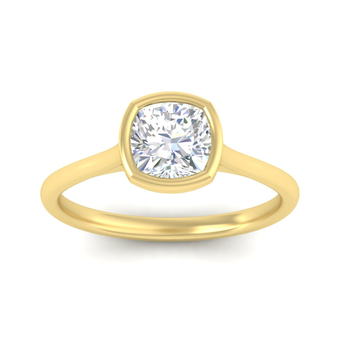 Petite Bezel Solitaire Engagement Ring