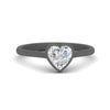 Load image into Gallery viewer, Heart Shaped Petite Bezel Solitaire Engagement Ring
