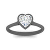Load image into Gallery viewer, Heart Shaped Petite Bezel Solitaire Engagement Ring
