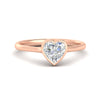Load image into Gallery viewer, Heart Shaped Petite Bezel Solitaire Engagement Ring