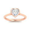 Load image into Gallery viewer, Heart Shaped Petite Bezel Solitaire Engagement Ring