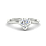 Load image into Gallery viewer, Heart Shaped Petite Bezel Solitaire Engagement Ring
