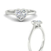 Load image into Gallery viewer, Heart Shaped Petite Bezel Solitaire Engagement Ring
