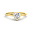 Load image into Gallery viewer, Heart Shaped Petite Bezel Solitaire Engagement Ring
