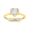 Load image into Gallery viewer, Heart Shaped Petite Bezel Solitaire Engagement Ring