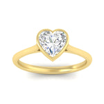 Load image into Gallery viewer, Heart Shaped Petite Bezel Solitaire Engagement Ring
