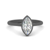 Load image into Gallery viewer, Marquise Cut Petite Bezel Solitaire Engagement Ring