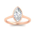 Load image into Gallery viewer, Marquise Cut Petite Bezel Solitaire Engagement Ring
