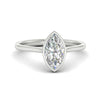 Load image into Gallery viewer, Marquise Cut Petite Bezel Solitaire Engagement Ring