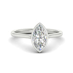 Load image into Gallery viewer, Marquise Cut Petite Bezel Solitaire Engagement Ring
