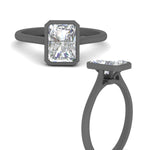 Load image into Gallery viewer, Princess Cut Petite Bezel Solitaire Engagement Ring
