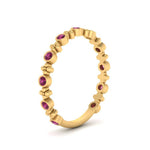 Load image into Gallery viewer, bezel-pink-sapphire-stacking-wedding-band-in-yellow-gold-FD67387BGSADRPI-NL-YG.jpg

