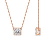 Load image into Gallery viewer, Princess Diamond Bezel Set Solitaire Pendant