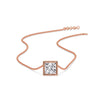 Load image into Gallery viewer, Princess Diamond Bezel Set Solitaire Pendant