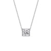 Load image into Gallery viewer, Princess Diamond Bezel Set Solitaire Pendant
