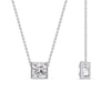 Load image into Gallery viewer, Princess Diamond Bezel Set Solitaire Pendant