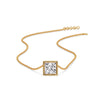Load image into Gallery viewer, Princess Diamond Bezel Set Solitaire Pendant