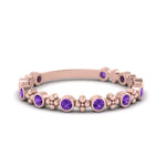 Load image into Gallery viewer, bezel-purple-topaz-stacking-wedding-band-in-rose-gold-FD67387BGVITO-NL-RG.jpg
