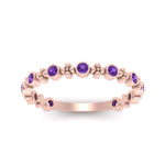 Load image into Gallery viewer, bezel-purple-topaz-stacking-wedding-band-in-rose-gold-FD67387BGVITO-NL-RG.jpg
