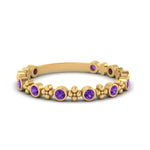 Load image into Gallery viewer, bezel-purple-topaz-stacking-wedding-band-in-yellow-gold-FD67387BGVITO-NL-YG.jpg
