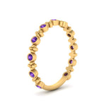 Load image into Gallery viewer, bezel-purple-topaz-stacking-wedding-band-in-yellow-gold-FD67387BGVITO-NL-YG.jpg
