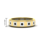 Load image into Gallery viewer, bezel-round-black-diamond-mens-wedding-ring-in-yellow-gold-FDM11147GBLACK-NL-YG-HW
