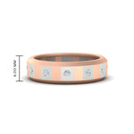 Load image into Gallery viewer, bezel-round-diamond-mens-wedding-ring-in-rose-gold-FDM11147-NL-RG-HW
