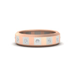 Load image into Gallery viewer, bezel-round-diamond-mens-wedding-ring-in-rose-gold-FDM11147-NL-RG
