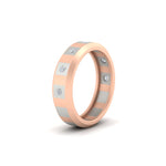 Load image into Gallery viewer, bezel-round-diamond-mens-wedding-ring-in-rose-gold-FDM11147ANGLE2-NL-RG
