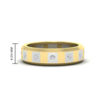 Load image into Gallery viewer, bezel-round-diamond-mens-wedding-ring-in-yellow-gold-FDM11147-NL-YG-HW
