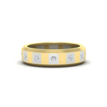 Load image into Gallery viewer, bezel-round-diamond-mens-wedding-ring-in-yellow-gold-FDM11147-NL-YG
