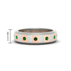 Load image into Gallery viewer, bezel-round-emerald-mens-wedding-ring-in-white-gold-FDM11147GEMGR-NL-WG-HW