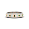 Load image into Gallery viewer, bezel-round-emerald-mens-wedding-ring-in-white-gold-FDM11147GEMGR-NL-WG