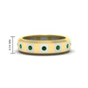 Load image into Gallery viewer, bezel-round-emerald-mens-wedding-ring-in-yellow-gold-FDM11147GEMGR-NL-YG-HW