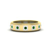 Load image into Gallery viewer, bezel-round-emerald-mens-wedding-ring-in-yellow-gold-FDM11147GEMGR-NL-YG