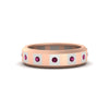 Load image into Gallery viewer, bezel-round-pink-sapphire-mens-wedding-ring-in-rose-gold-FDM11147GSADRPI-NL-RG