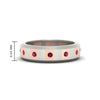 Load image into Gallery viewer, bezel-round-pink-sapphire-mens-wedding-ring-in-white-gold-FDM11147GSADRPI-NL-WG-HW
