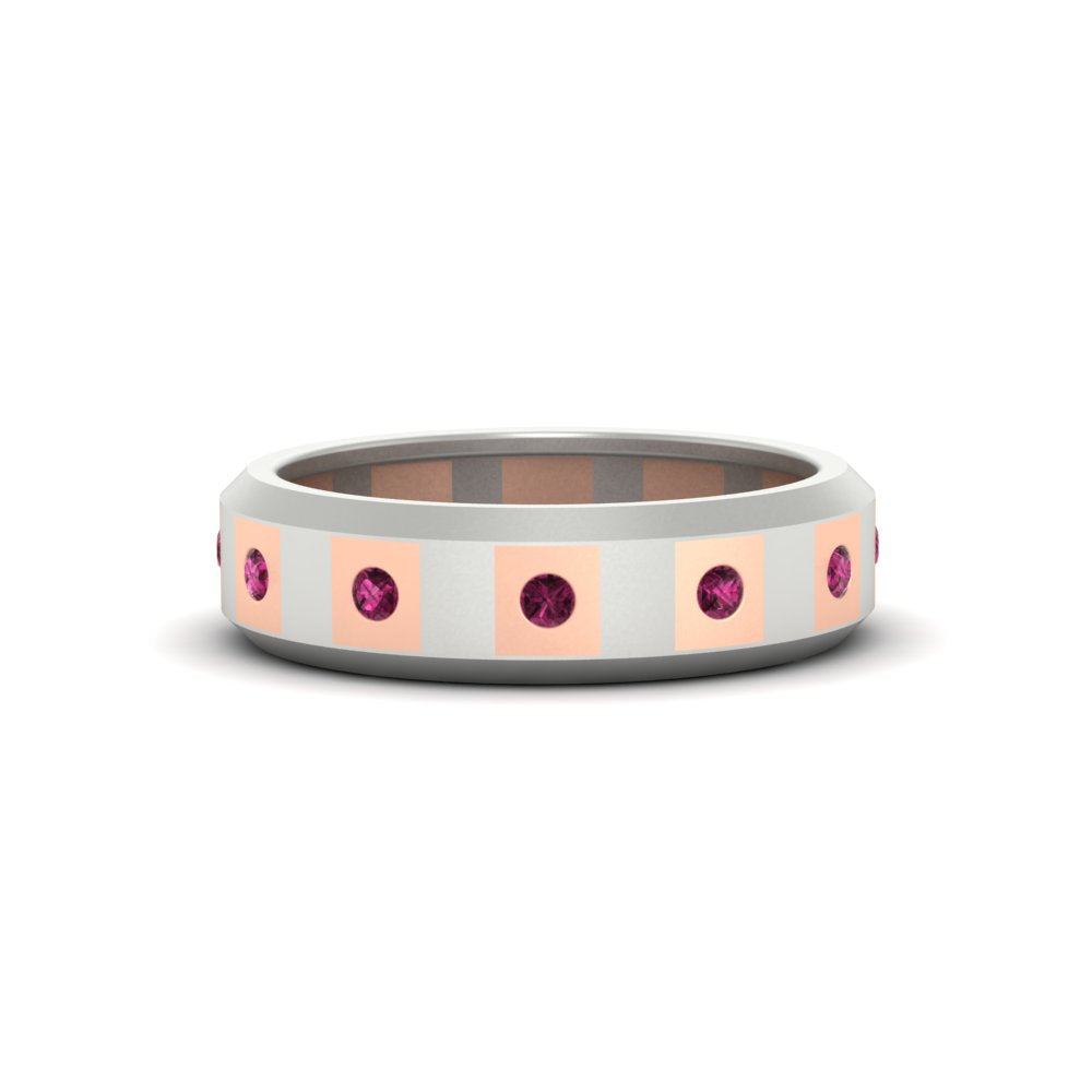 bezel-round-pink-sapphire-mens-wedding-ring-in-white-gold-FDM11147GSADRPI-NL-WG