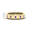 Load image into Gallery viewer, bezel-round-pink-sapphire-mens-wedding-ring-in-yellow-gold-FDM11147GSADRPI-NL-YG-HW