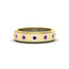 Load image into Gallery viewer, bezel-round-pink-sapphire-mens-wedding-ring-in-yellow-gold-FDM11147GSADRPI-NL-YG